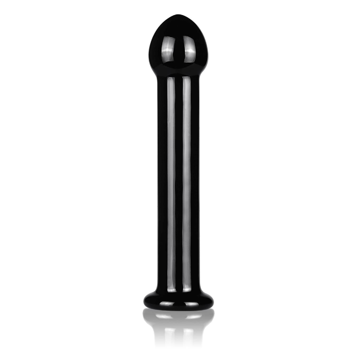 Dildo Romance Lovetoy din sticlă, negru, 16 cm