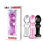 Lovetoy Dop Anal Romance din Sticlă Negru 11 cm