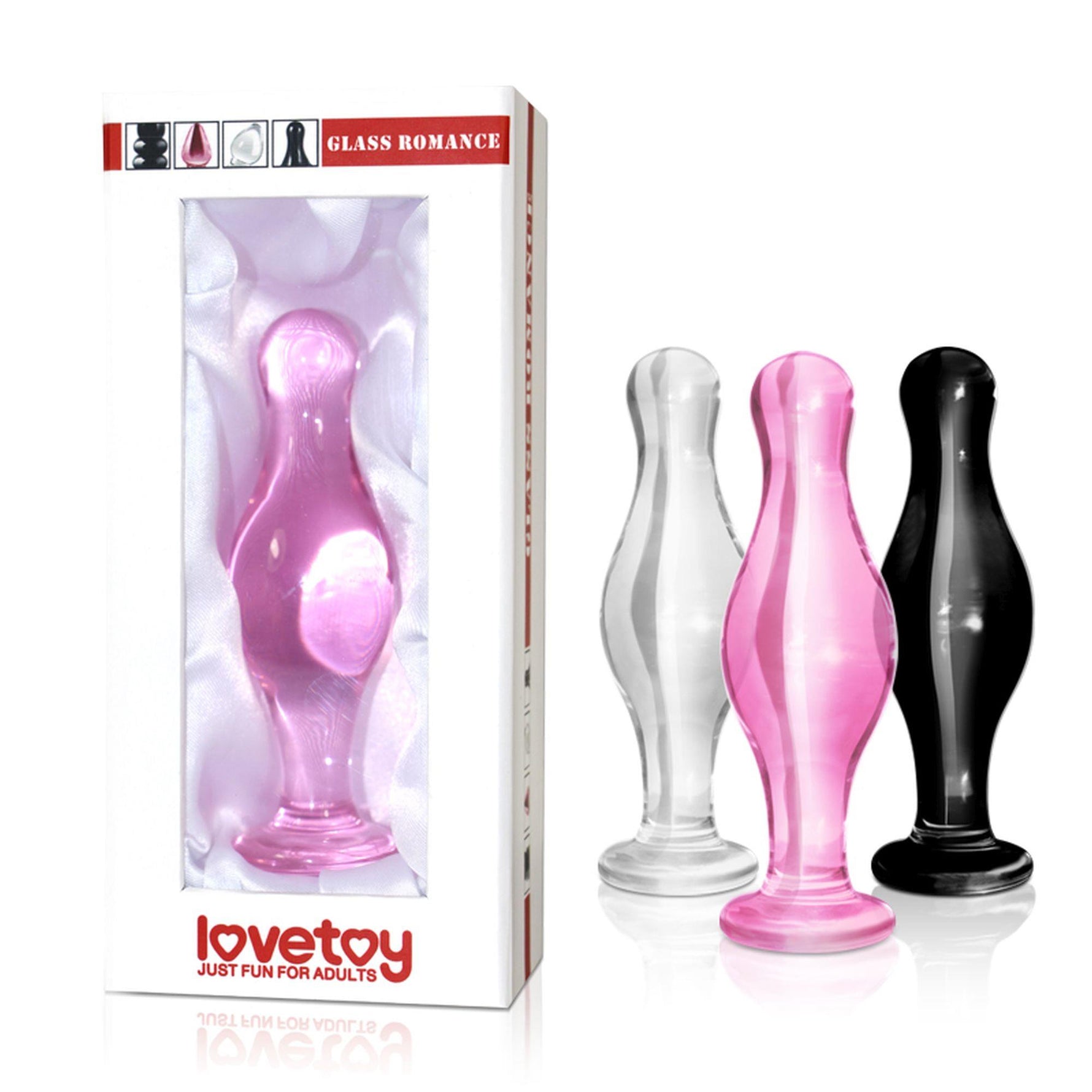 Lovetoy Dop Anal Romance din Sticlă Roz 11 cm