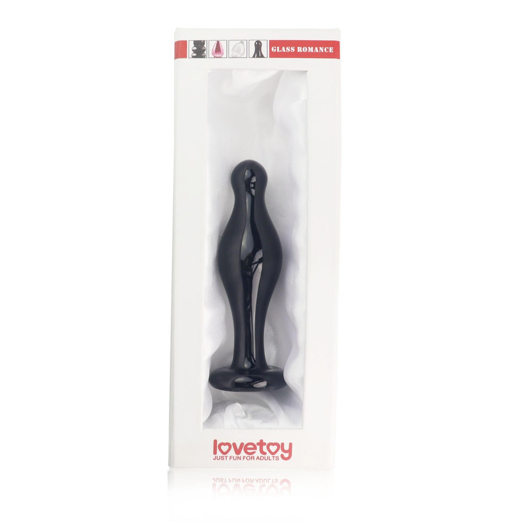 Lovetoy Dop Anal Romance din Sticlă Negru 11 cm