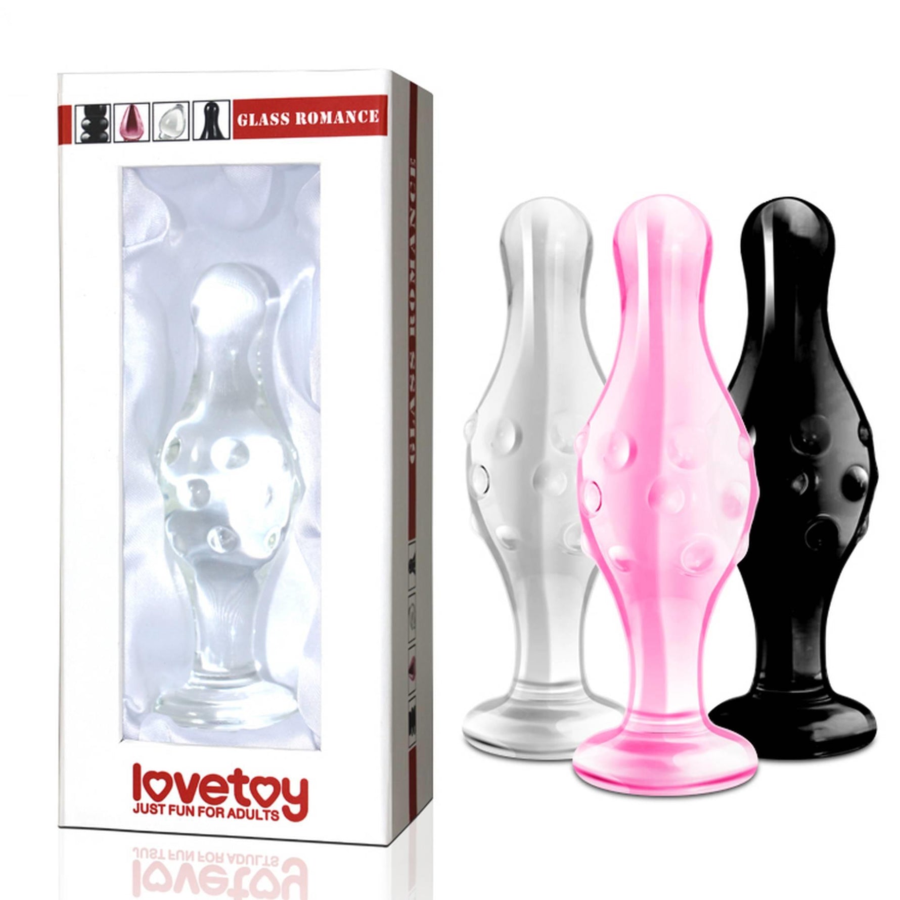 Lovetoy Dop Anal Romance din Sticlă Roz 11 cm