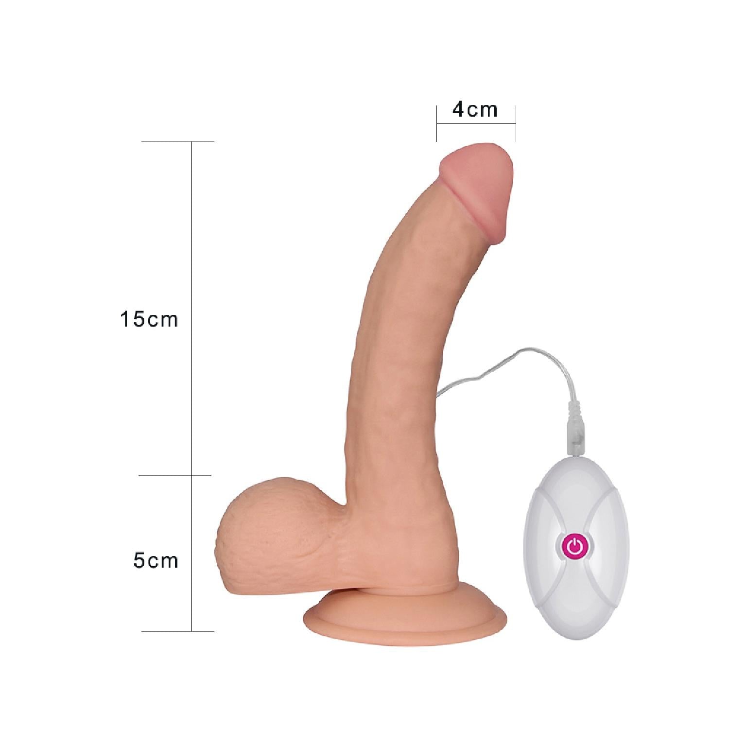 Vibrator realist Ultra Soft Dude Lovetoy 20 cm
