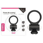 Inel vibrator Lovetoy din silicon negru 7 cm