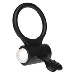 Inel vibrator Lovetoy din silicon negru 7 cm