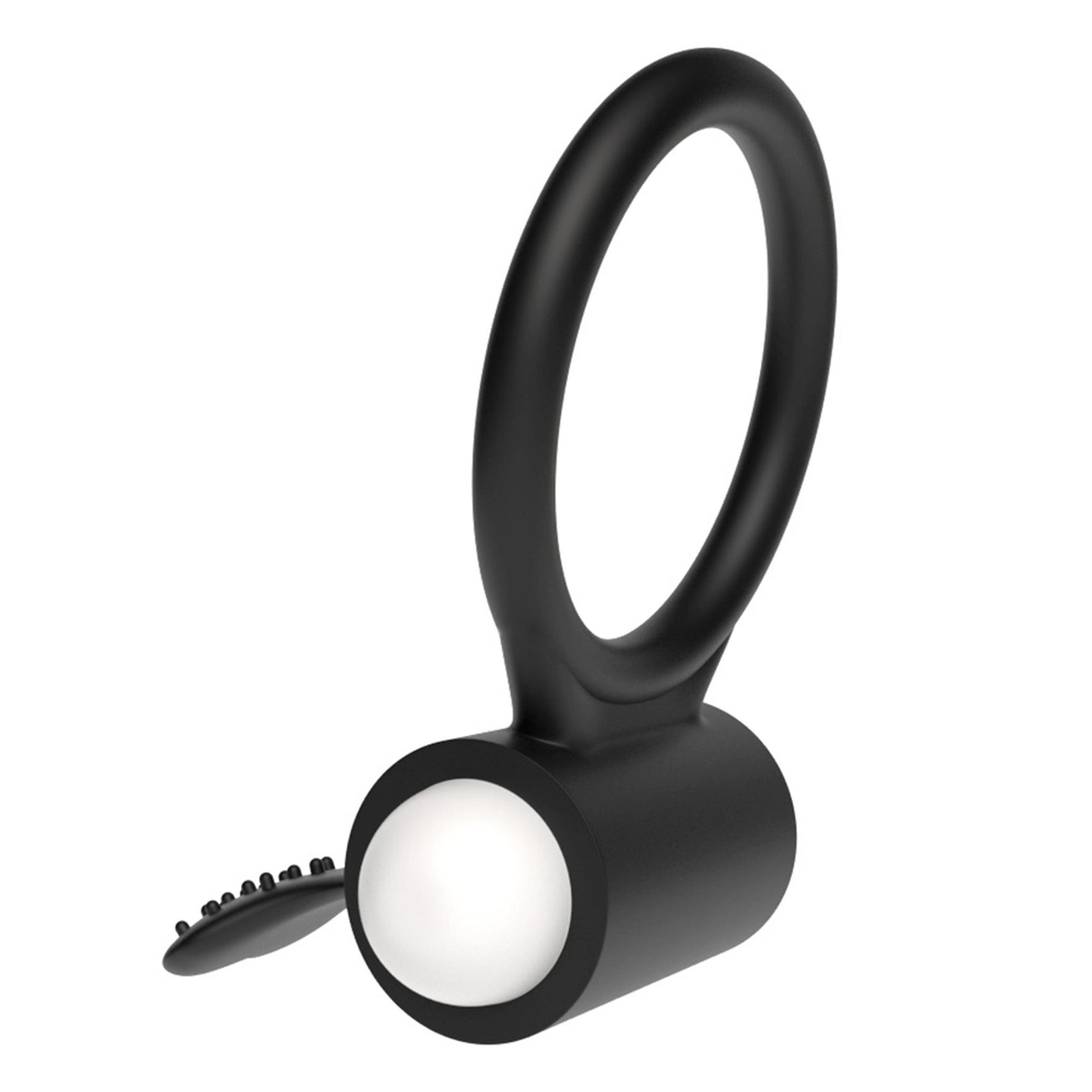 Inel vibrator Lovetoy din silicon negru 7 cm
