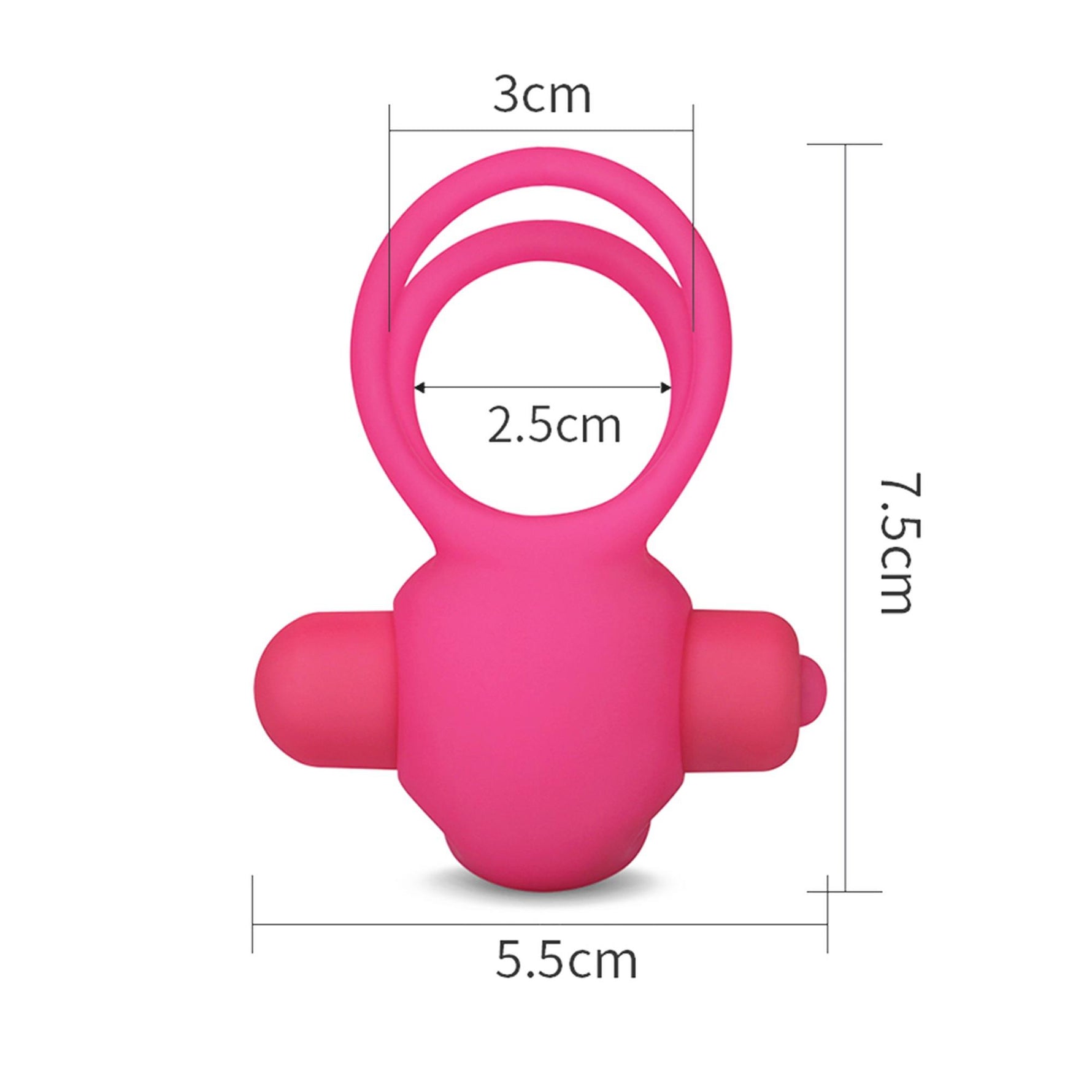 Inel vibrator Lovetoy din silicon roz, 10 viteze