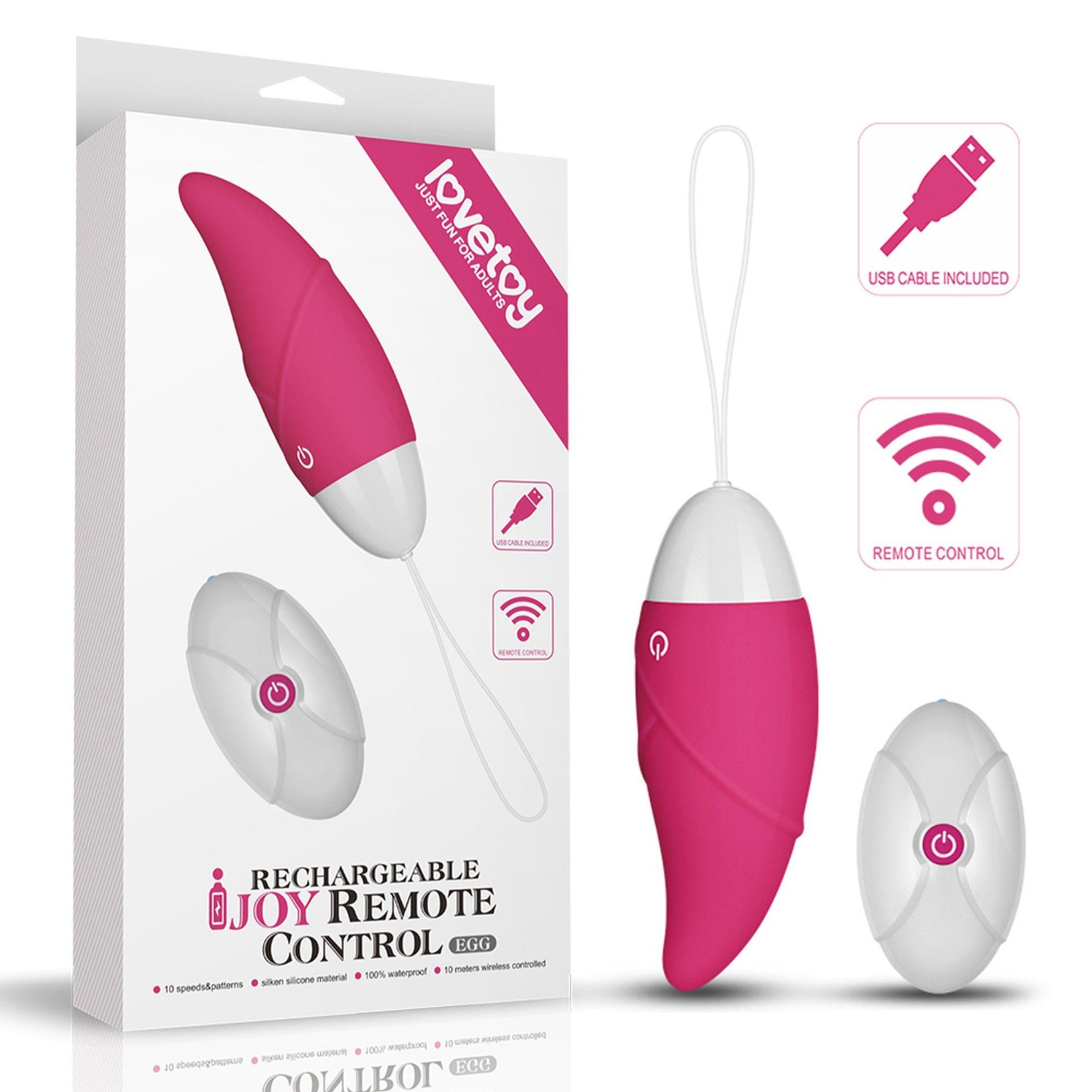 Ou vibrant cu telecomandă wireless Lovetoy iJoy, roz