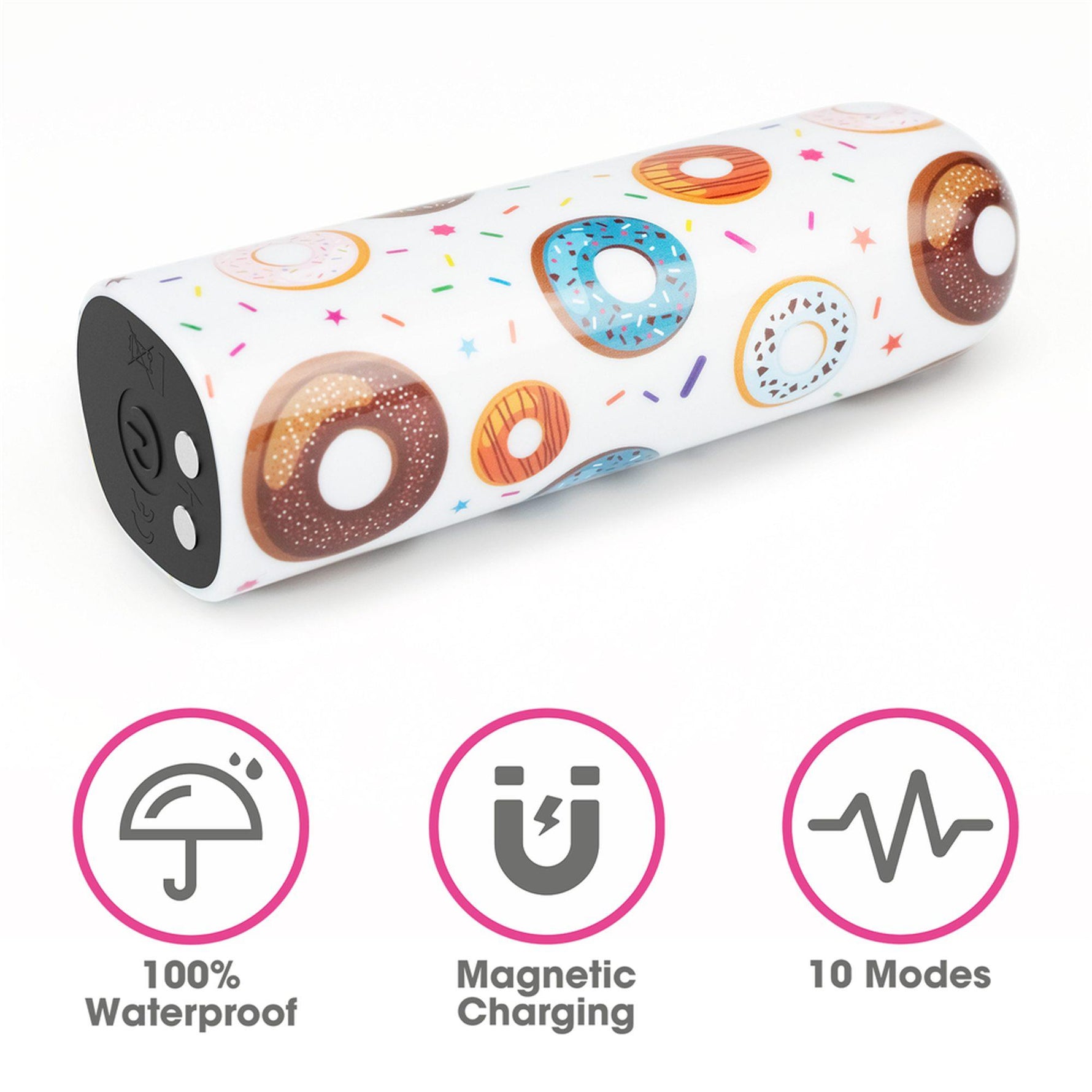 Vibrator mini reîncărcabil impermeabil Donut Lovetoy 8 cm
