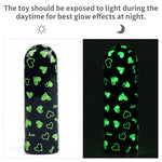 Vibrator Lovetoy Mini Inimă, Luminos în Întuneric, Reîncărcabil, Verde, 8cm