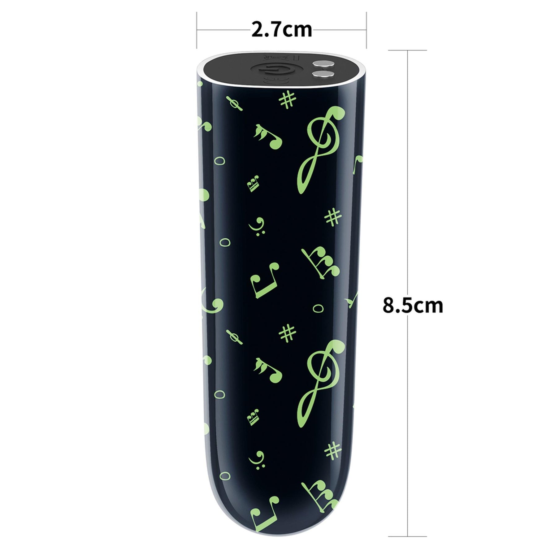 Mini vibrator reîncărcabil Lovetoy, verde închis strălucitor, 8 cm
