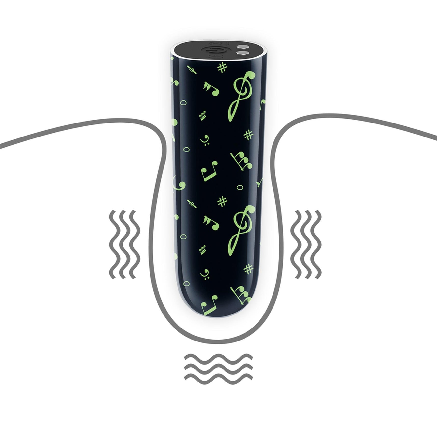 Mini vibrator reîncărcabil Lovetoy, verde închis strălucitor, 8 cm