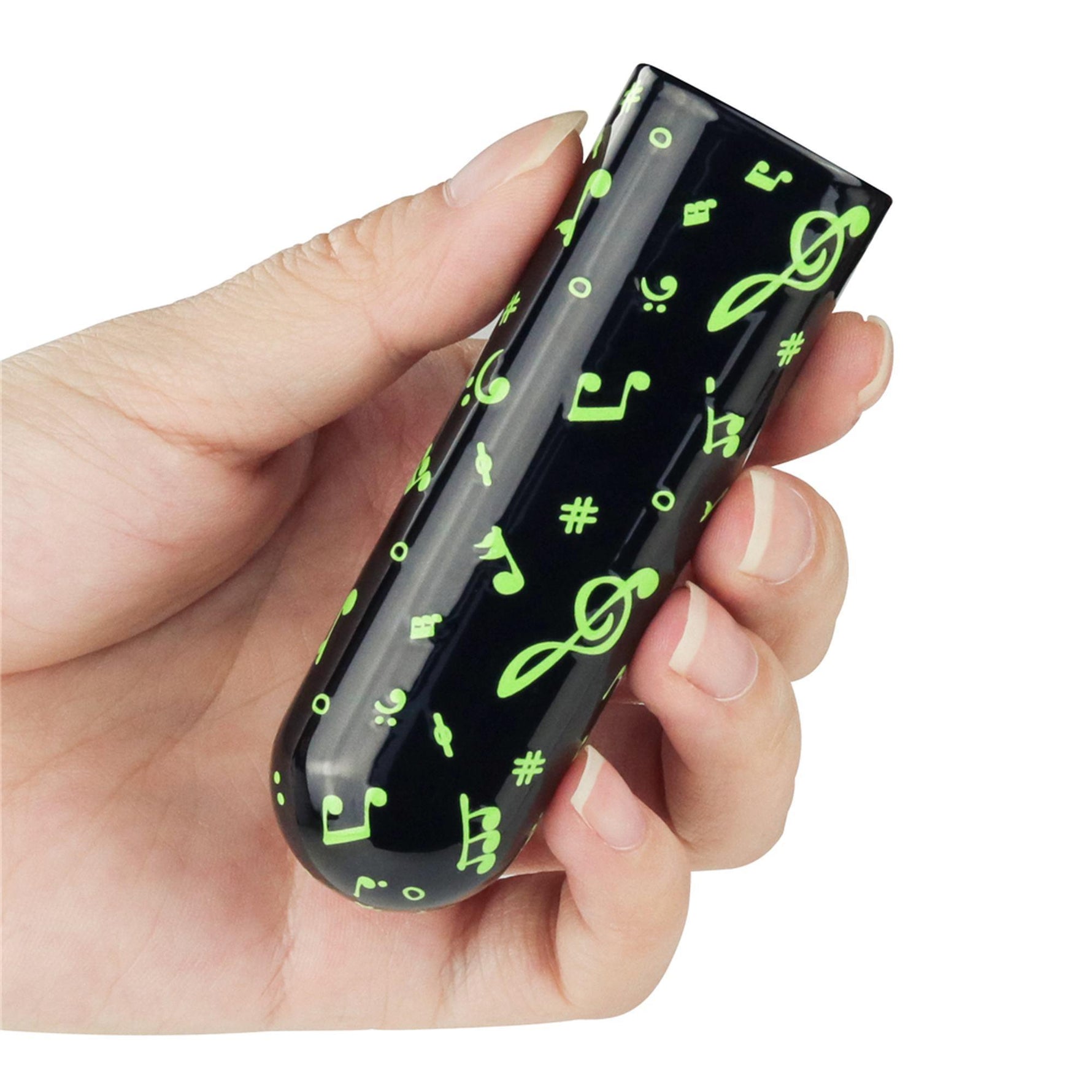 Mini vibrator reîncărcabil Lovetoy, verde închis strălucitor, 8 cm