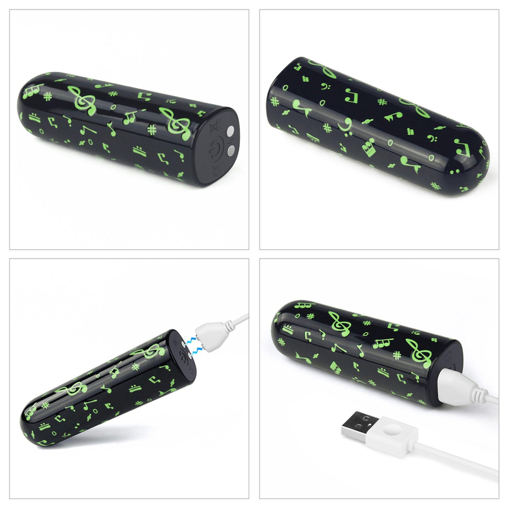 Mini vibrator reîncărcabil Lovetoy, verde închis strălucitor, 8 cm