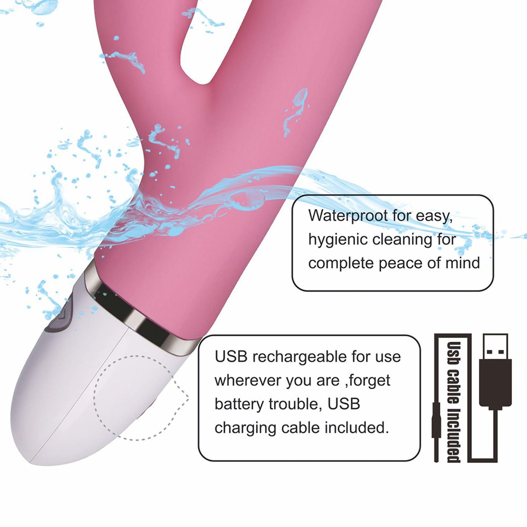 Vibrator Dreamer II Lovetoy din silicon pentru punctul G, reîncărcabil, impermeabil