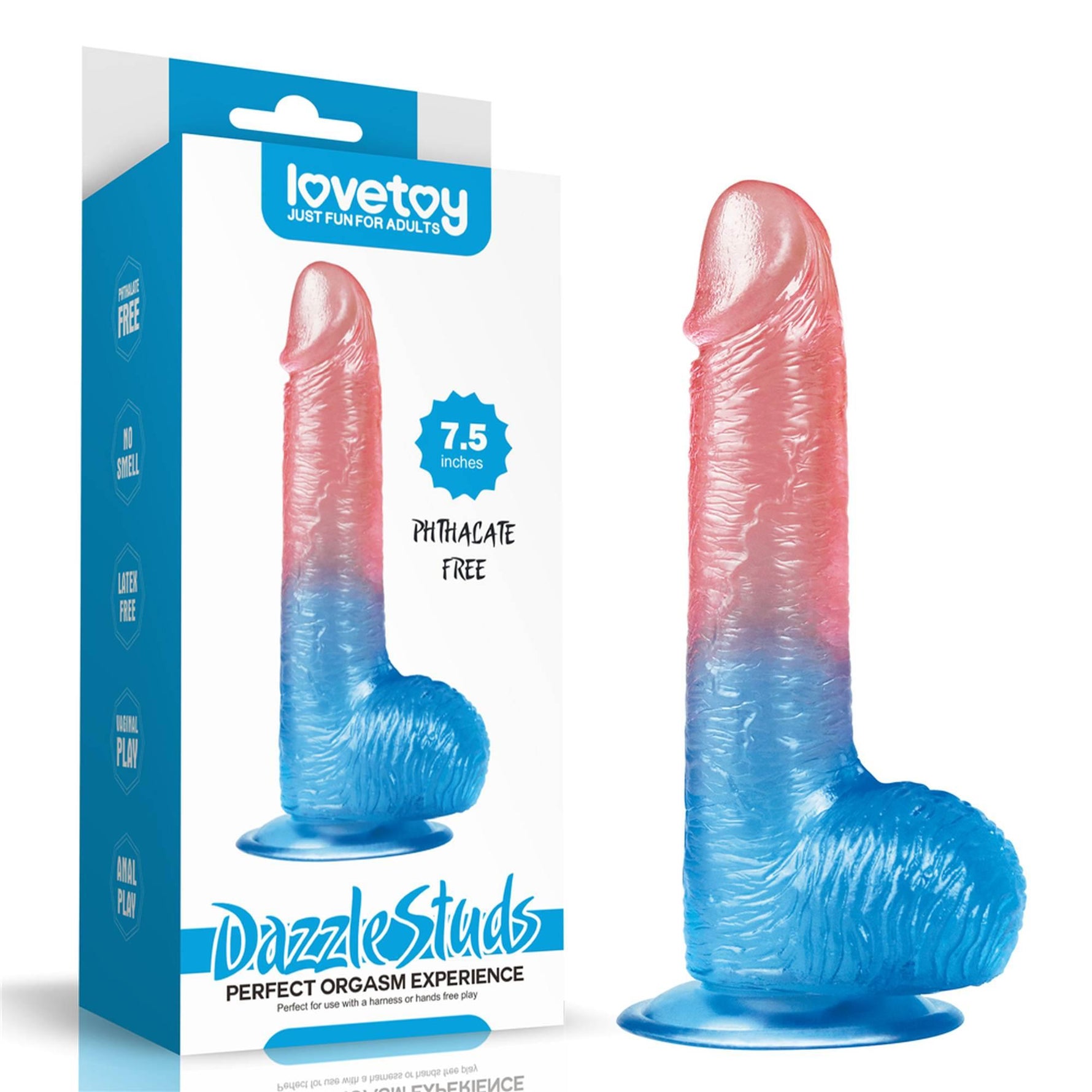 Dildo realist Lovetoy TPE 19cm cu ventuză