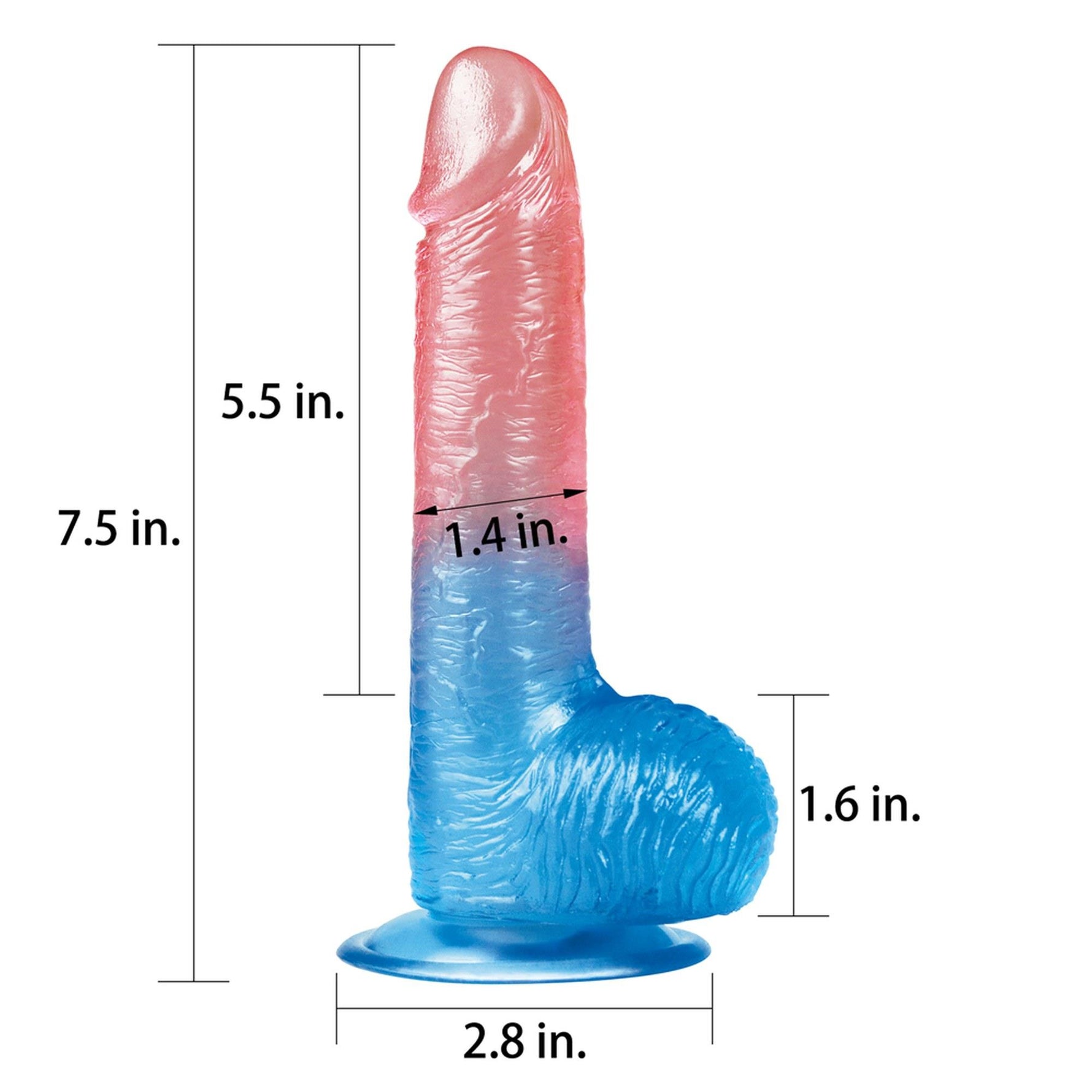 Dildo realist Lovetoy TPE 19cm cu ventuză
