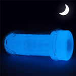 Masturbator cu nervuri Lumino Play Lovetoy, alb strălucitor, 20 cm
