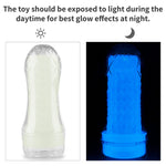 Masturbator cu nervuri Lumino Play Lovetoy, alb strălucitor, 20 cm