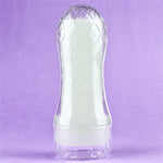 Masturbator cu nervuri Lumino Play Lovetoy, alb strălucitor, 20 cm