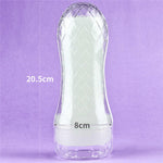 Masturbator cu nervuri Lumino Play Lovetoy, alb strălucitor, 20 cm
