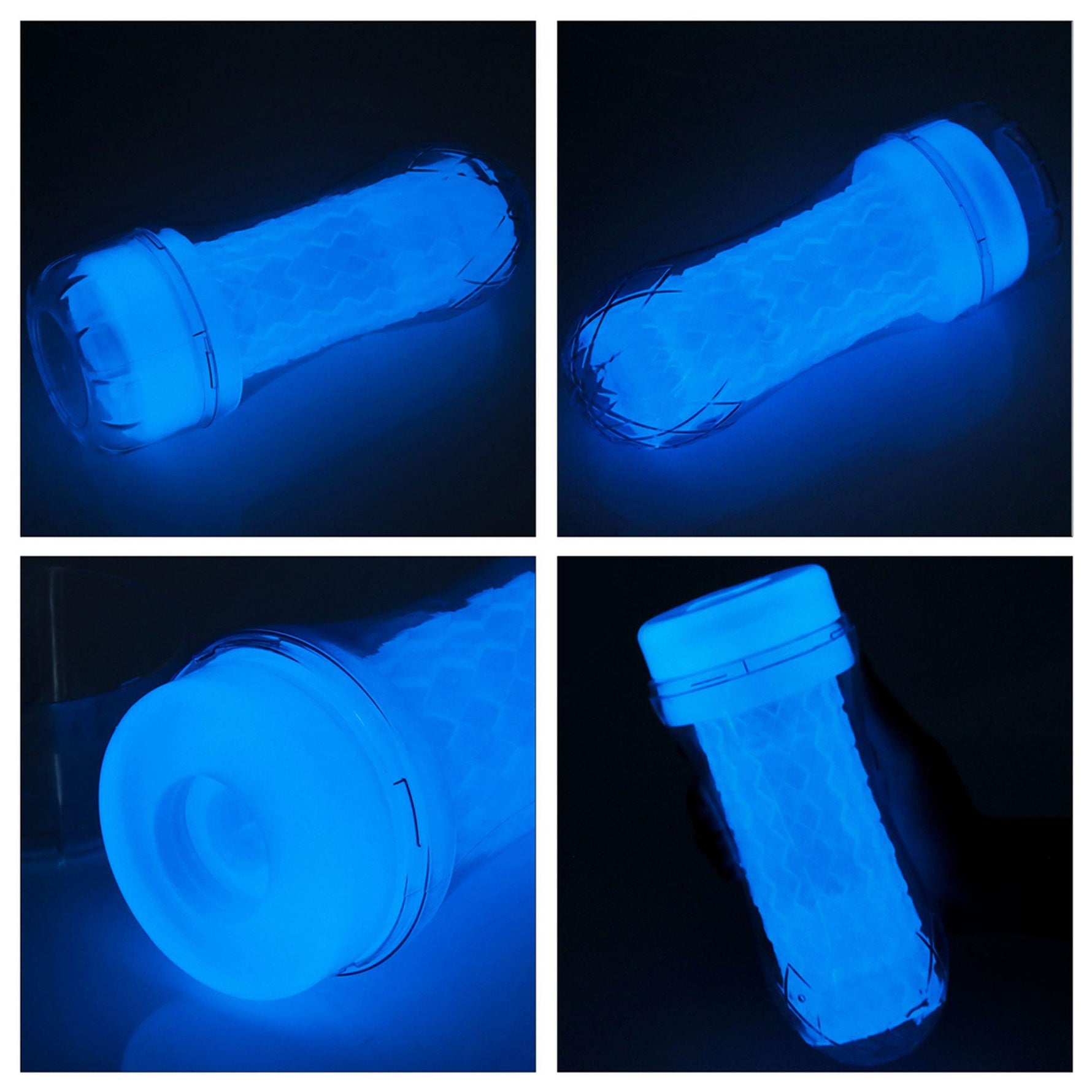Masturbator Lumino Play Glowing Lovetoy Alb 20 cm