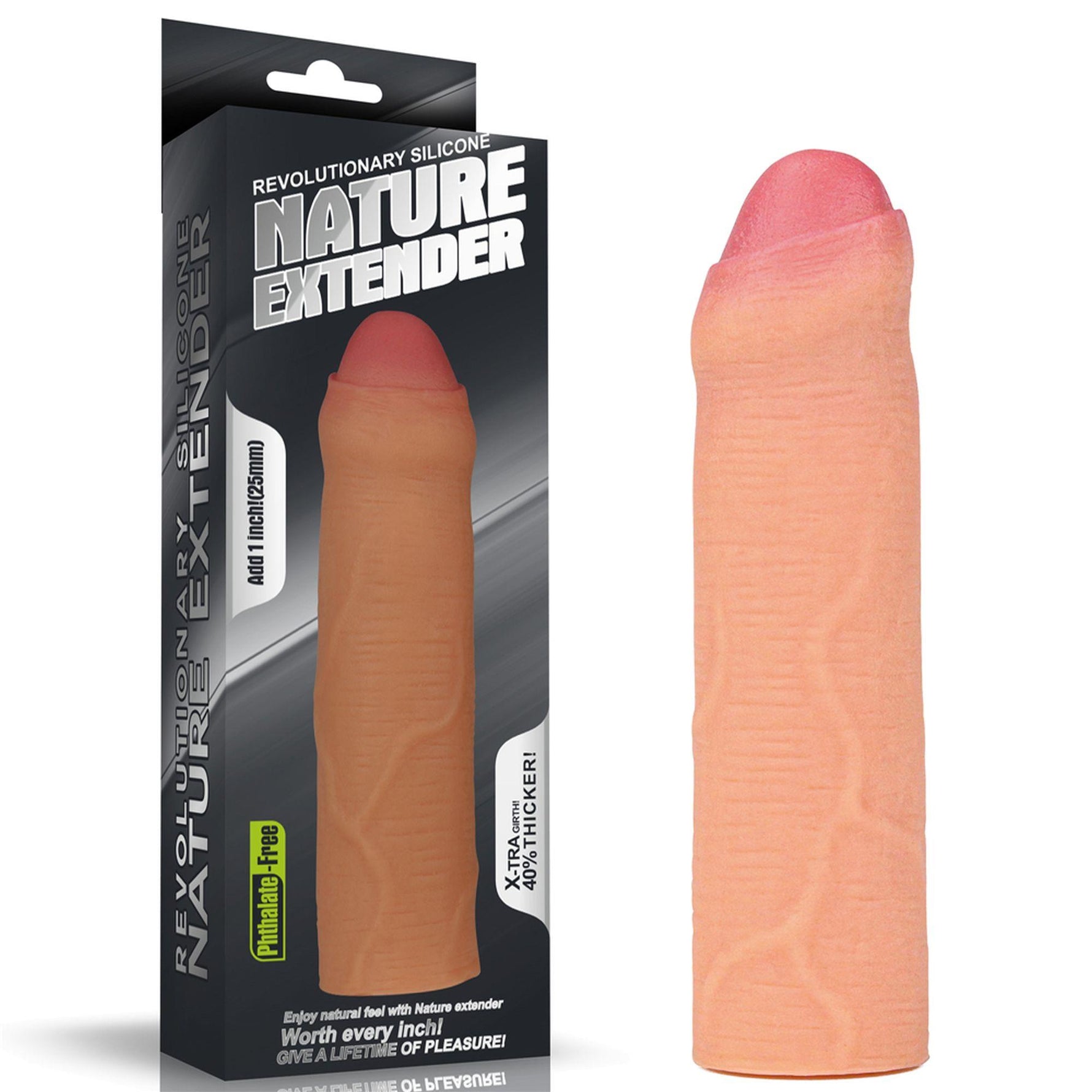 Extensie revoluționară din silicon care adaugă 2,5 cm Lovetoy 17 cm