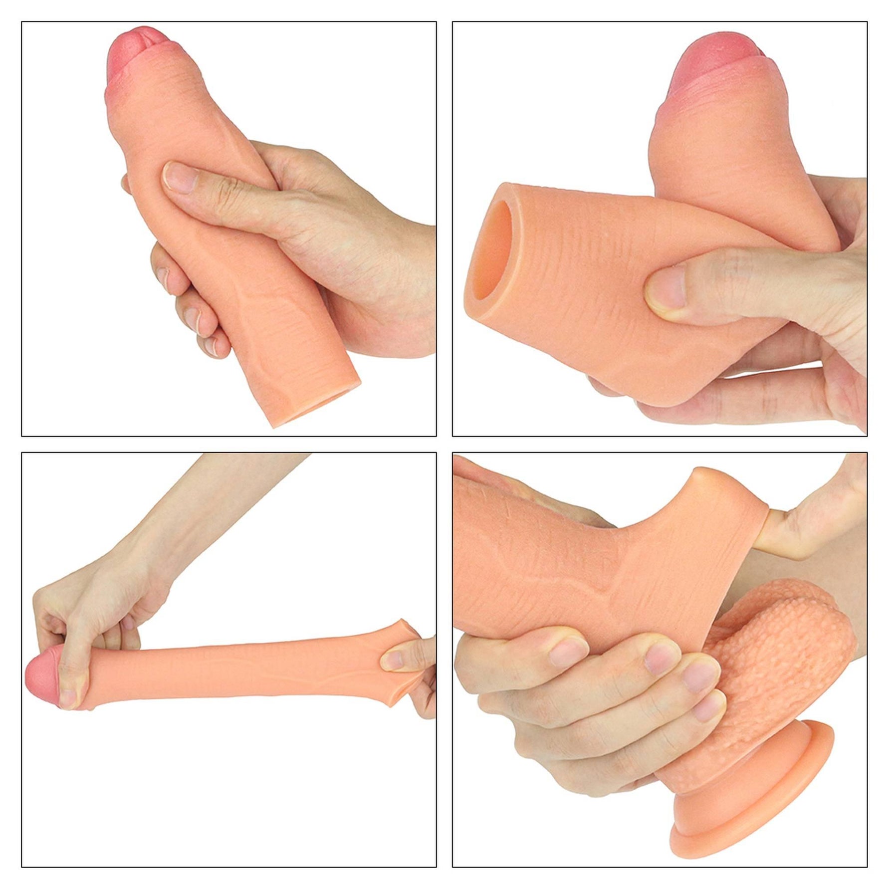 Extensie revoluționară din silicon care adaugă 2,5 cm Lovetoy 17 cm