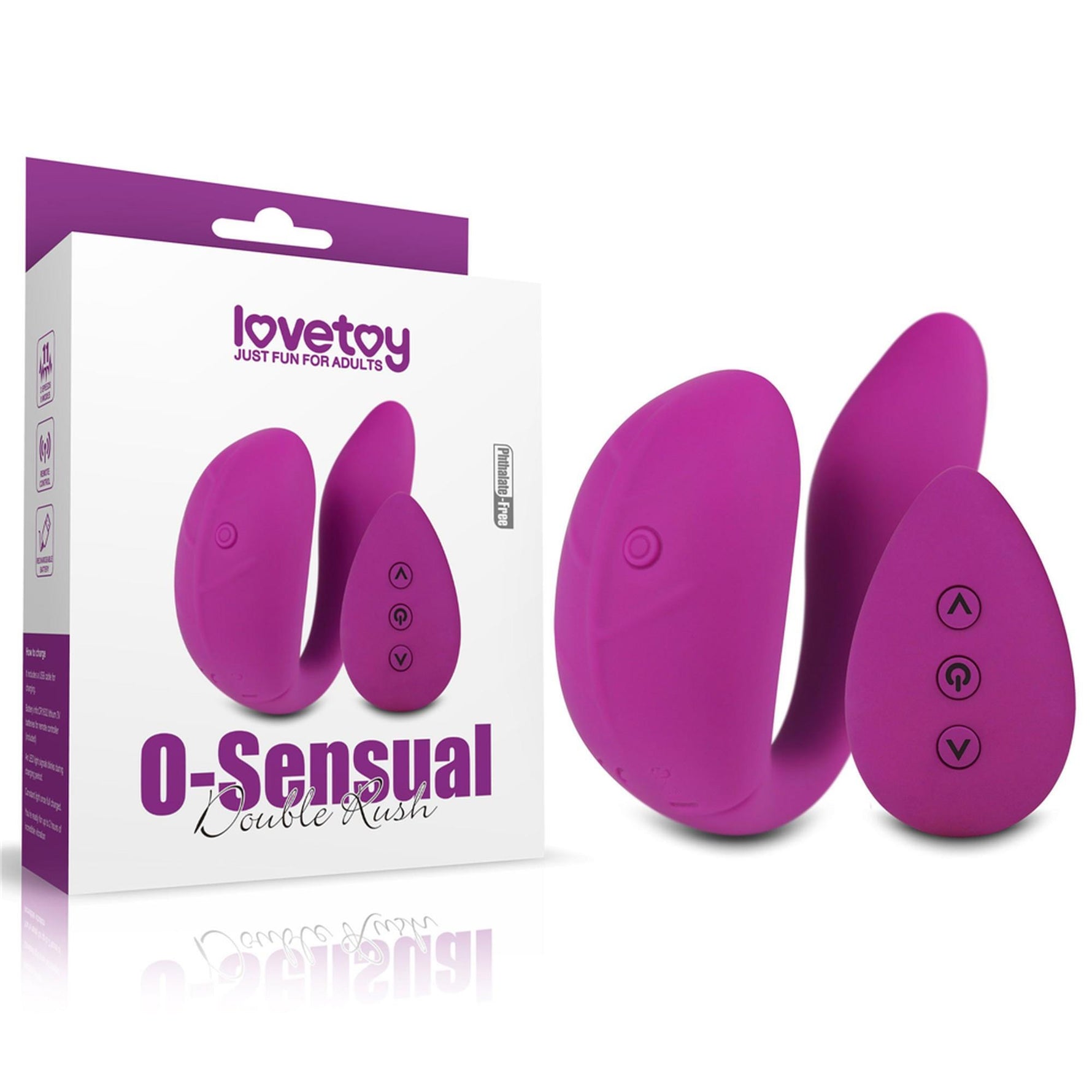 Vibrator Lovetoy OSensual din silicon, stimulator clitoridian USB pentru punctul G