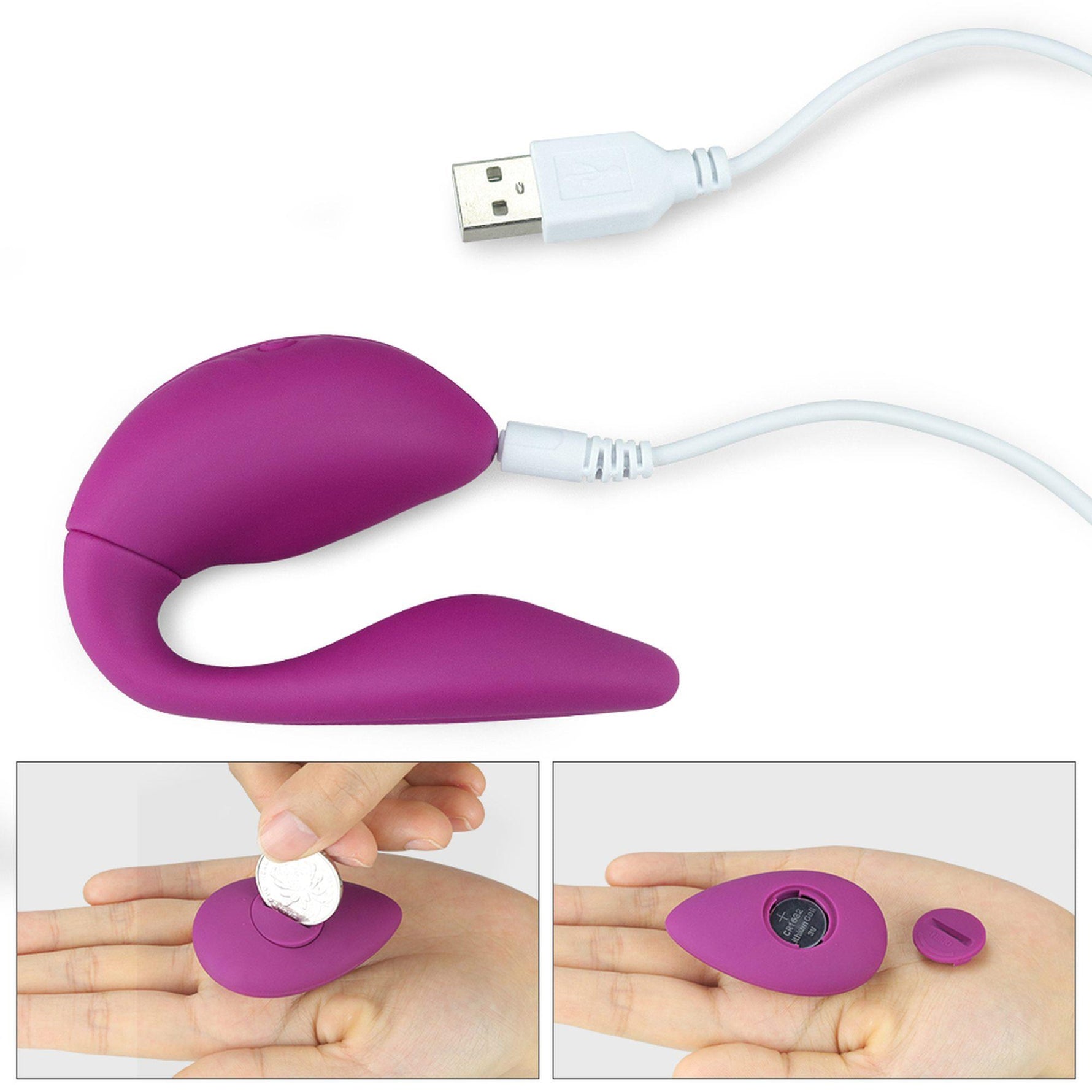 Vibrator Lovetoy OSensual din silicon, stimulator clitoridian USB pentru punctul G