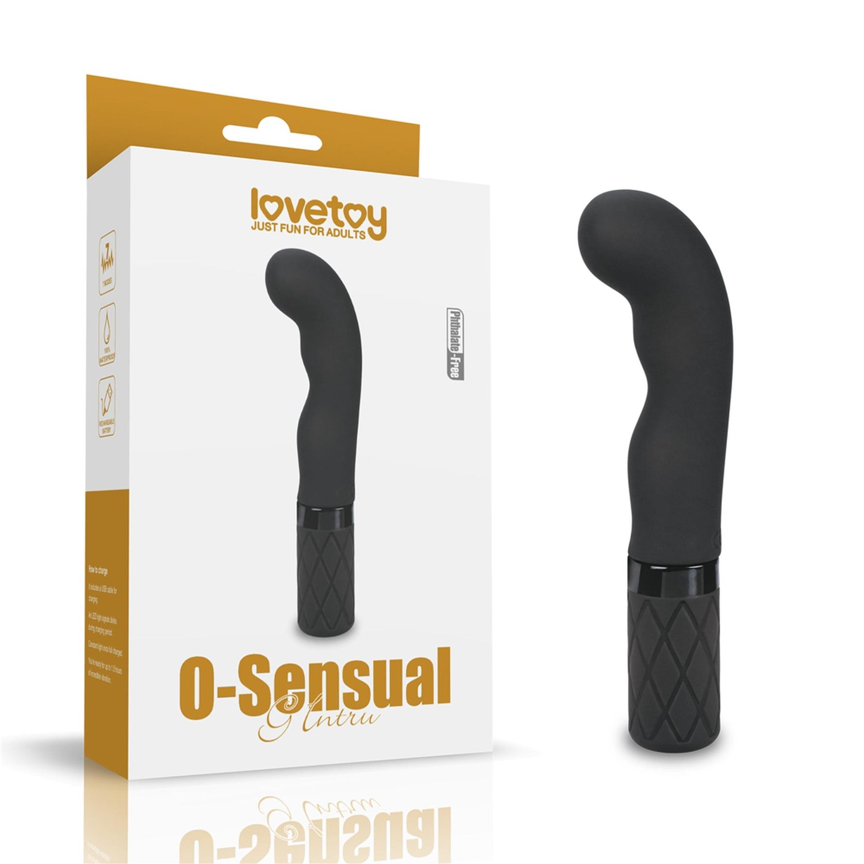 Vibrator Lovetoy OSensual din silicon pentru punctul G, impermeabil prin USB