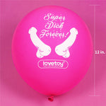 Set de 7 baloane Super Dick Forever Lovetoy pentru burlăcițe