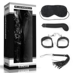 Set de bondage Lovetoy Deluxe cu vibrator negru
