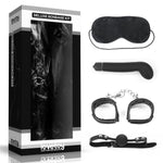 Set de bondage Lovetoy Deluxe Black, alimentat cu baterii AAA