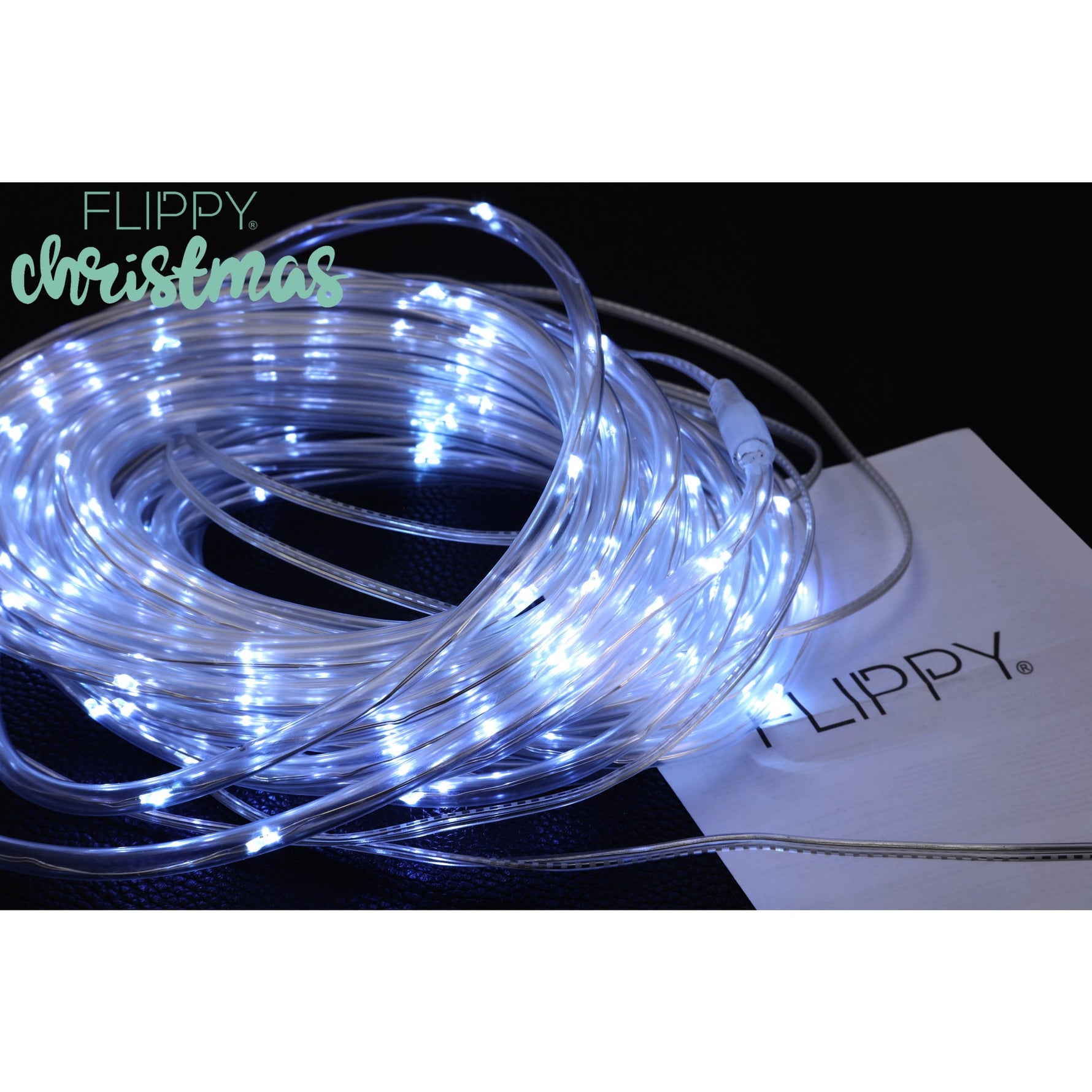 Instalatie luminoasa de Craciun tip furtun luminos, 100 LED-uri, 12 metri lungime, 8 programe, 2 metri prelungitor,