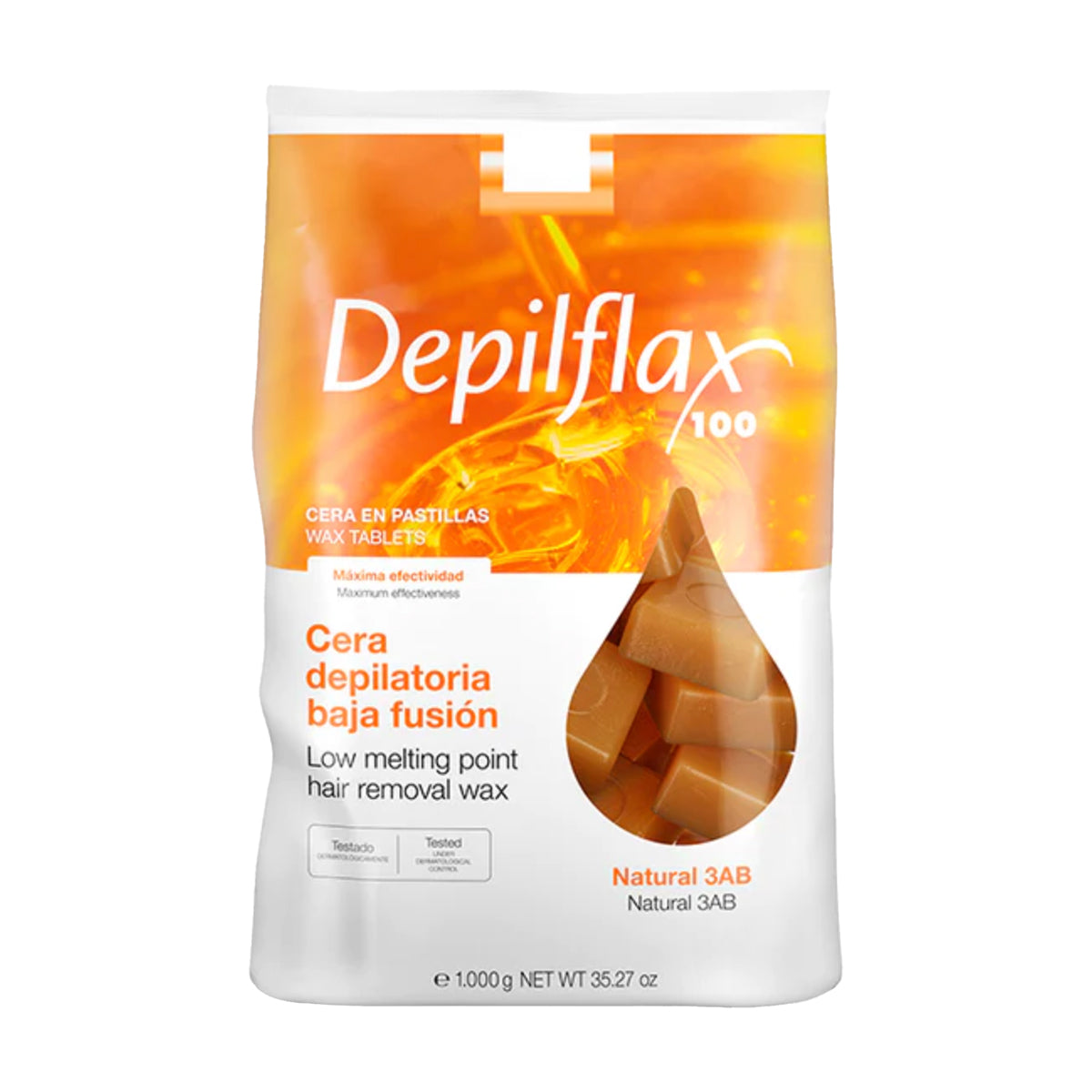 CEARĂ DURĂ DEPILFLAX FĂRĂ BÂNZI PENTRU EPILARE 1KG NATURALĂ