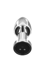 Plug anal vibrant The Glider ToyJoy, oțel argintiu, 8,5 cm, USB