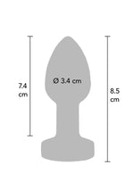 Plug anal vibrant The Glider ToyJoy, oțel argintiu, 8,5 cm, USB