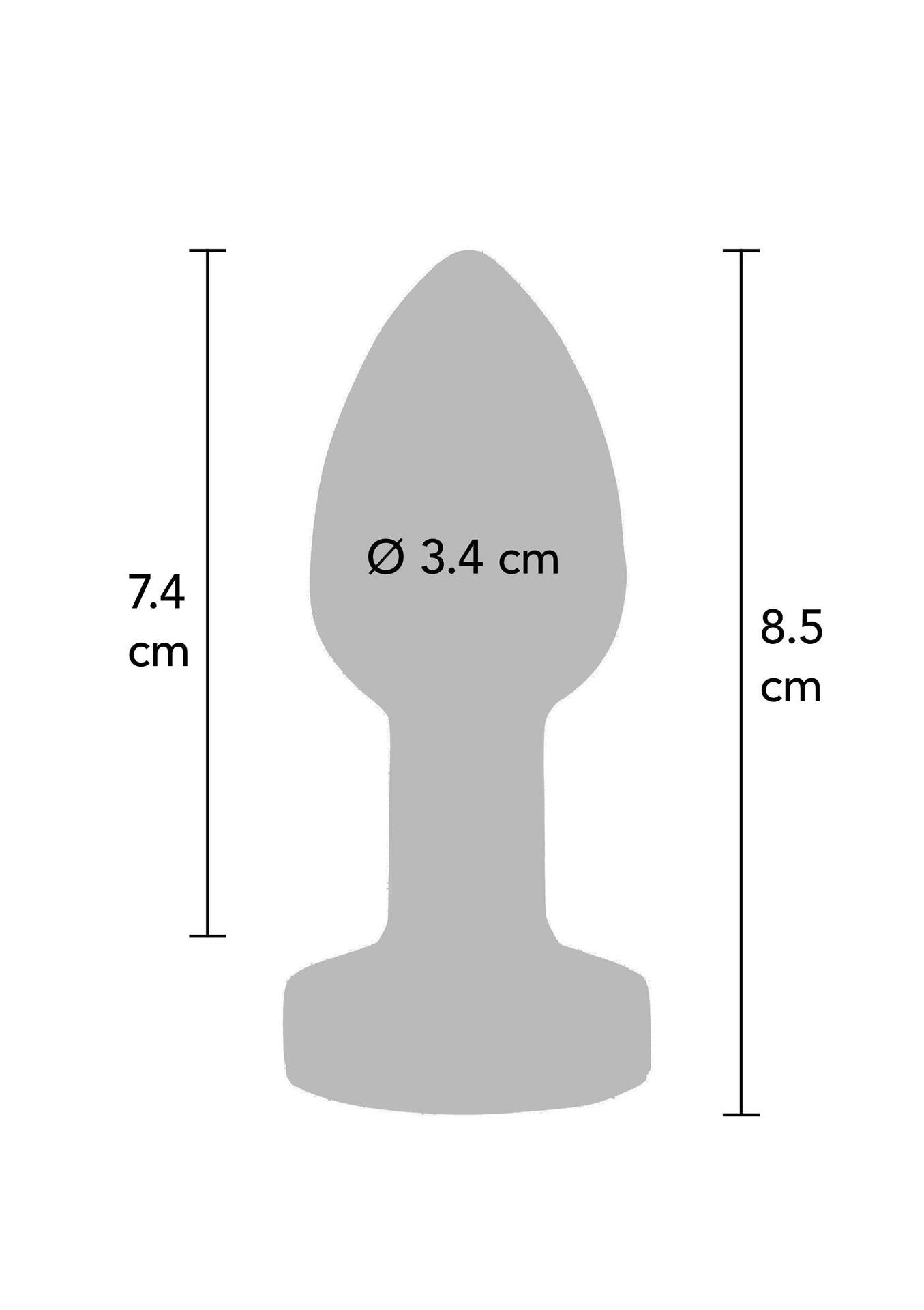 Plug anal vibrant The Glider ToyJoy, oțel argintiu, 8,5 cm, USB