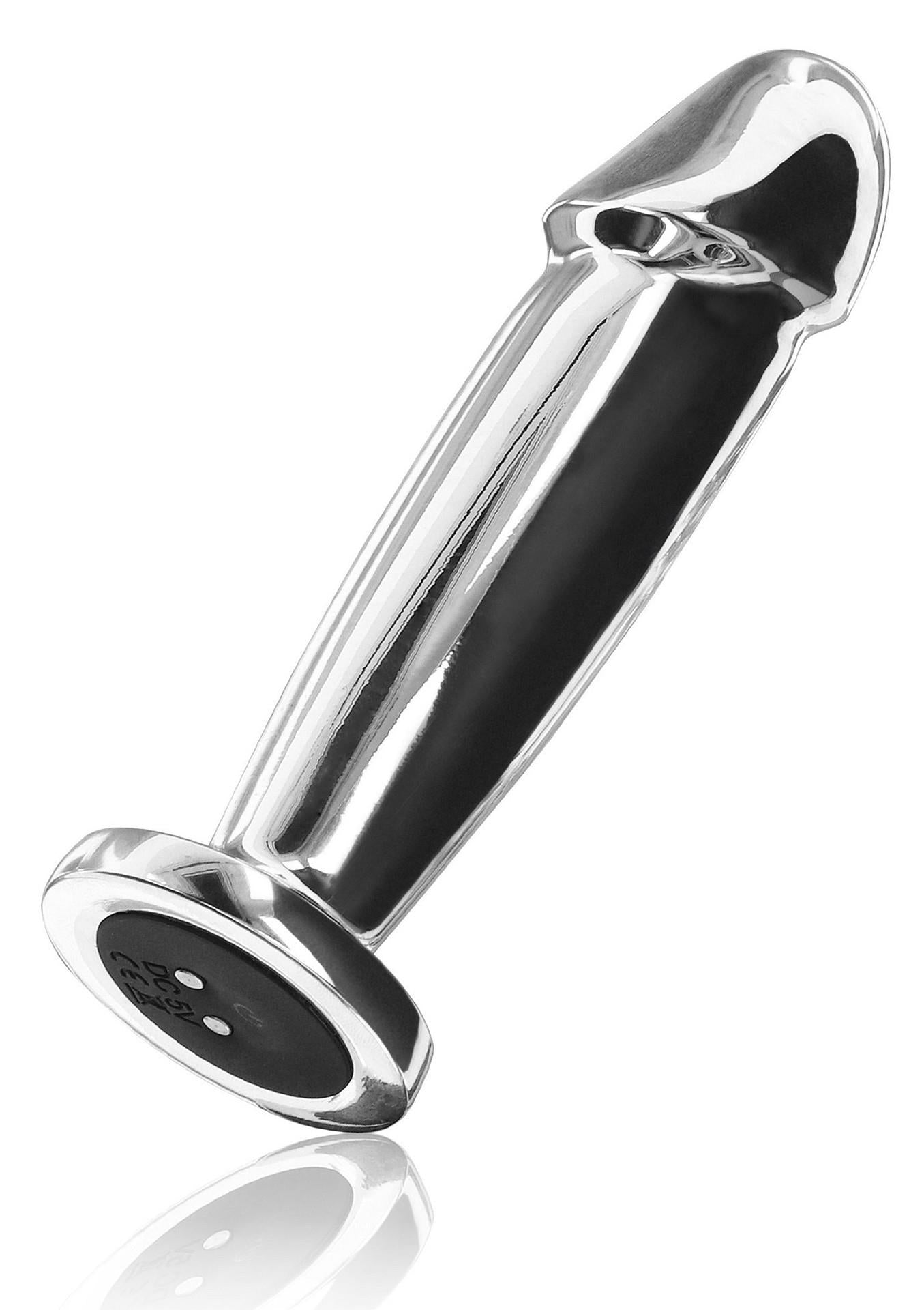 Dop anal vibrant din oțel inoxidabil ToyJoy, argintiu, 11,8 cm, USB
