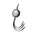 Cablu Retractabil 3in 1 pentru Telefon, Flippy, Cablu de incarcare rapida 100W, stil Mecha, potrivit pentru Auto,