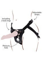 Ham curea din poliester negru ToyJoy