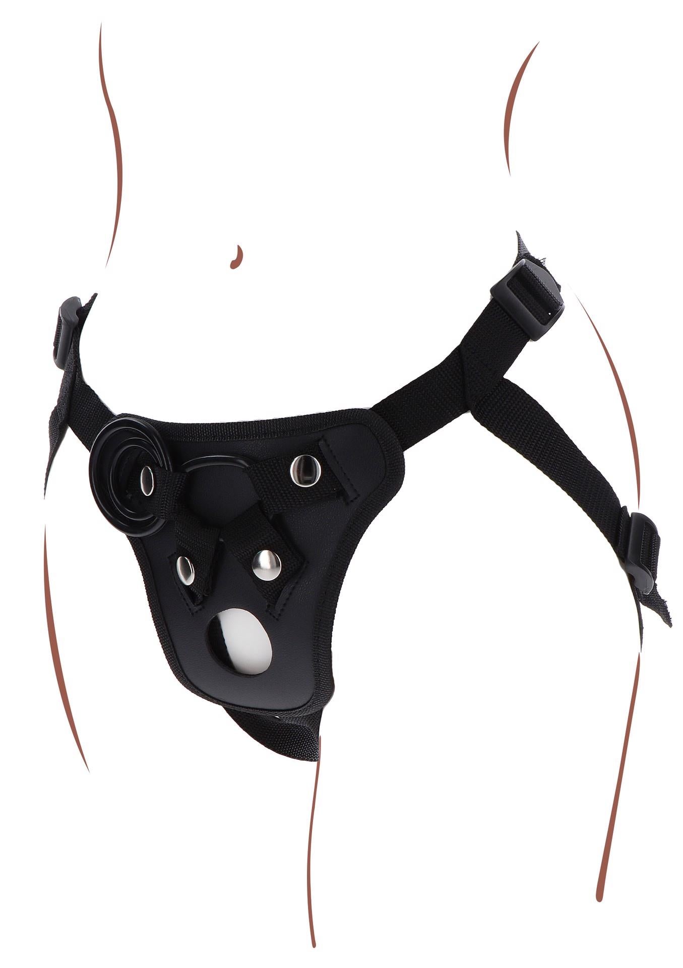 Ham curea din poliester negru ToyJoy