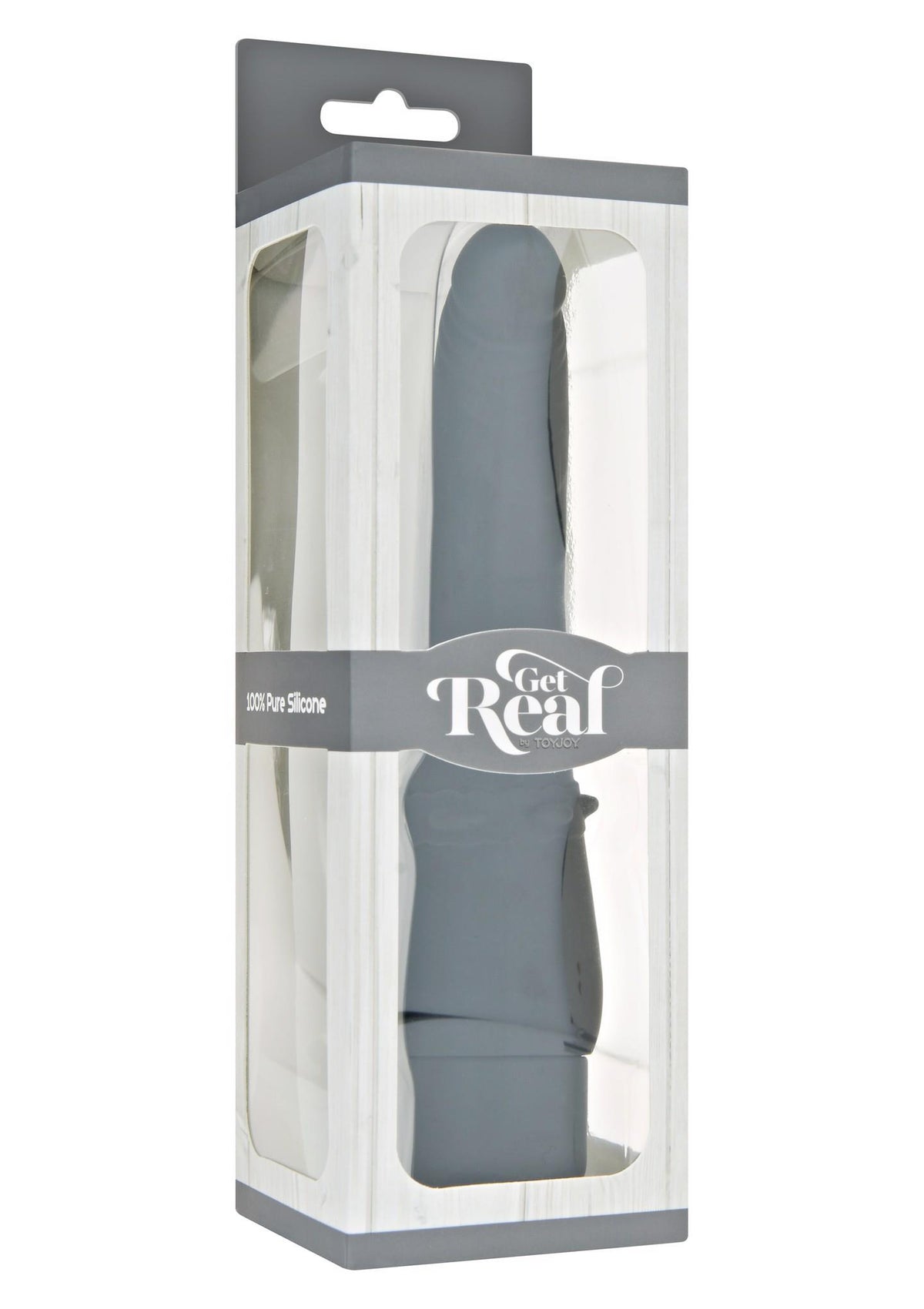 Vibrator realist din silicon ToyJoy negru 21 cm