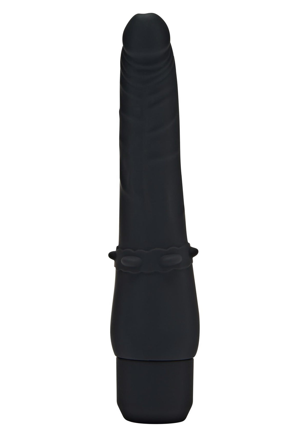 Vibrator realist din silicon ToyJoy negru 21 cm
