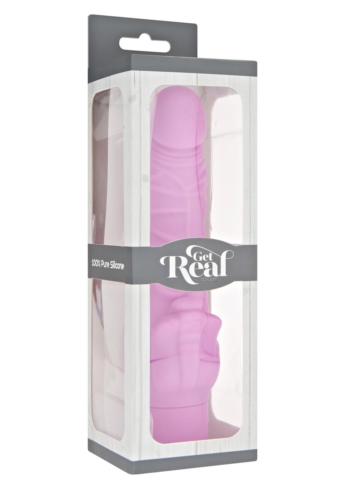 Vibrator realist din silicon ToyJoy roz, 22 cm, impermeabil