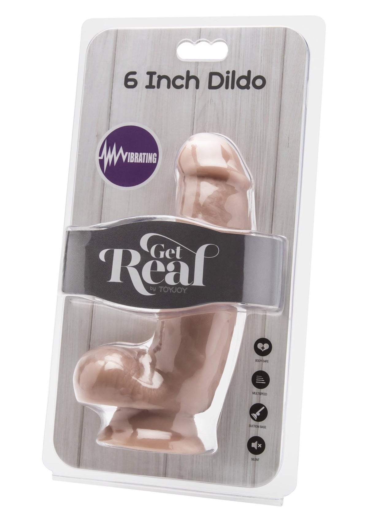 Vibrator realist Get Real ToyJoy cu testicule 15 cm