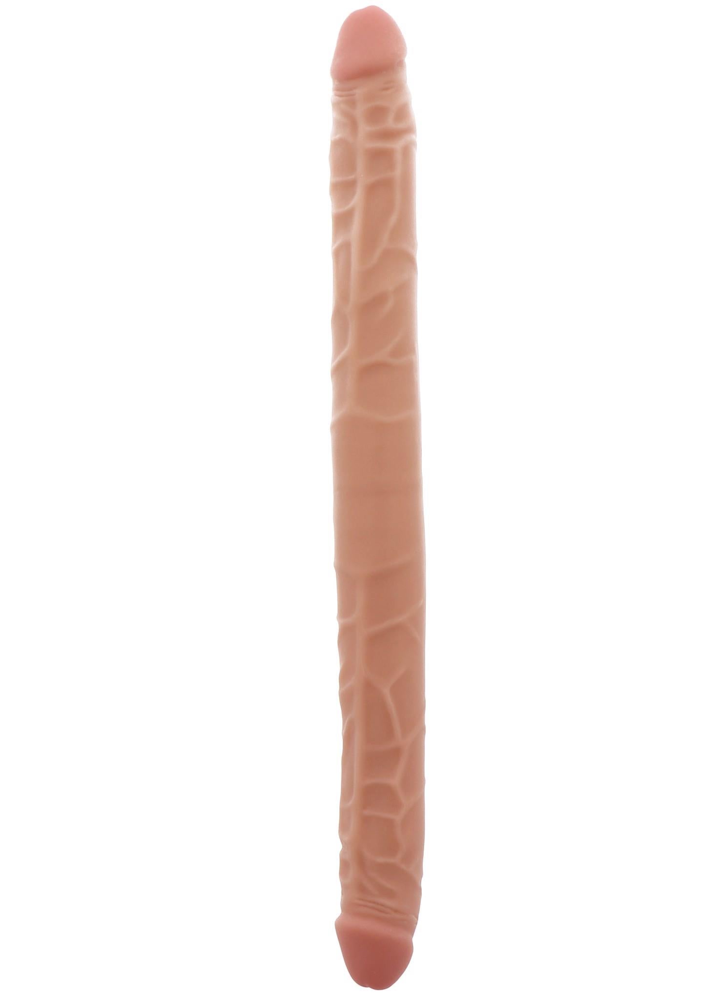 Dildo dublu ToyJoy, culoare piele deschisă, 40 cm