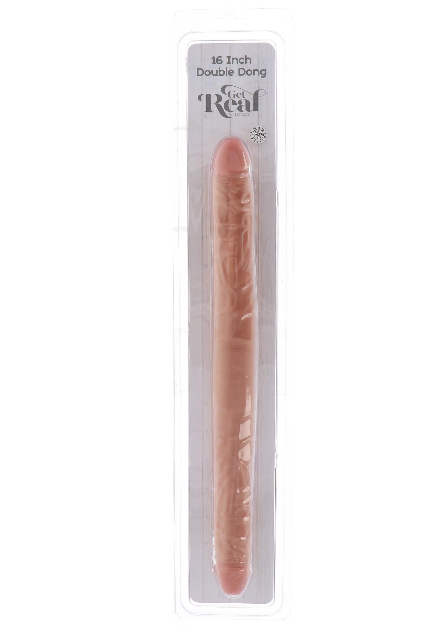 Dildo dublu ToyJoy, culoare piele deschisă, 40 cm