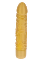 Vibrator ToyJoy Gold Dicker, silicon auriu, 20 cm