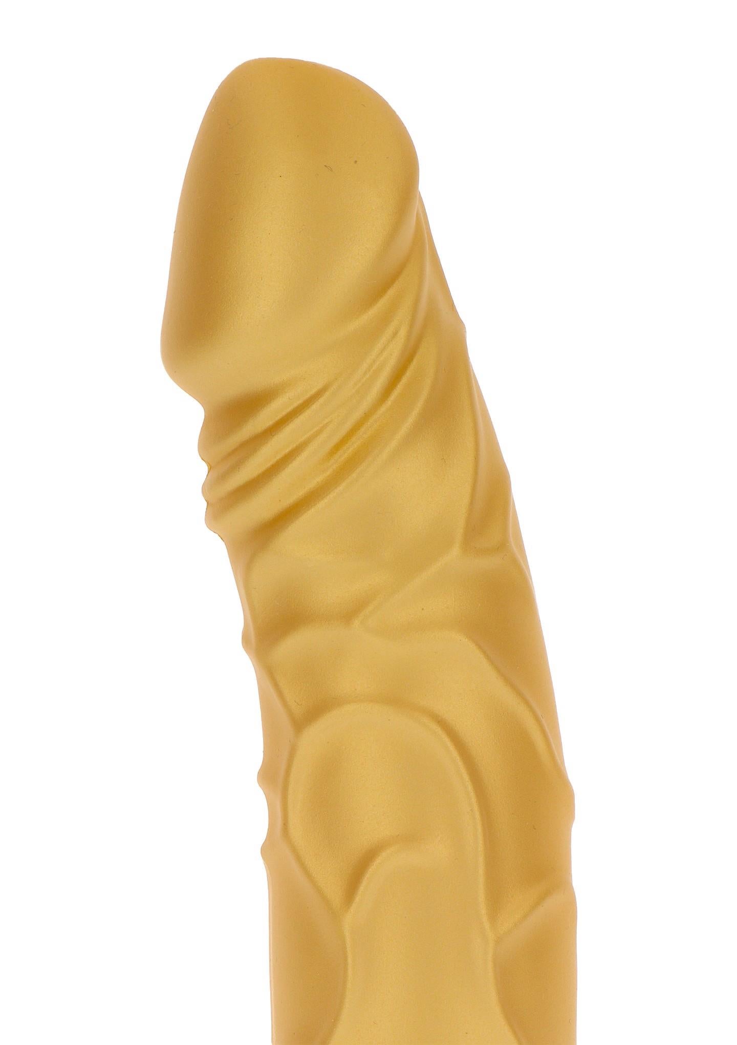Vibrator ToyJoy Gold Dicker, silicon auriu, 20 cm